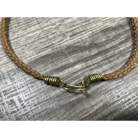 Artisan Real Sea Ocean Shell Rope Pendant Beach Necklace 15.5” - Picture 11 of 11